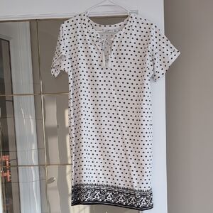 Vineyard Vines Size 4 Navy Blue And White Dress